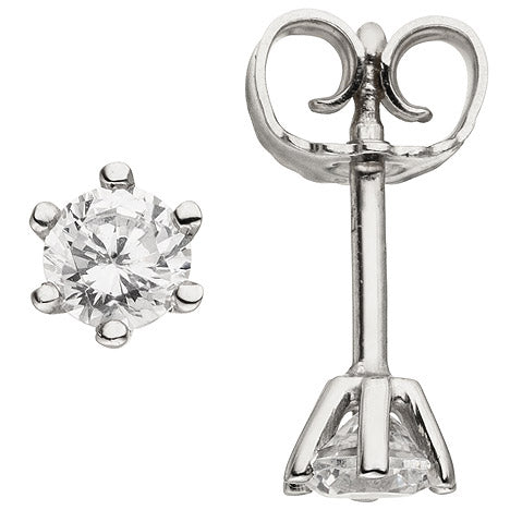 Ohrstecker 585 Gold Weißgold 2 Diamanten Brillanten 0 50 ct. Ohrringe Unkategorisiert online kaufen