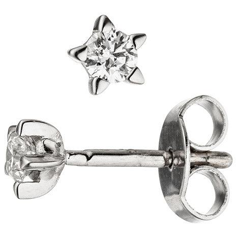 Ohrstecker 585 Gold Weißgold 2 Diamanten Brillanten Ohrringe Diamantohrringe Unkategorisiert online kaufen