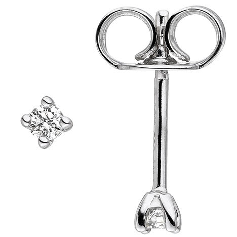 Ohrstecker 585 Gold Weißgold 2 Diamanten Brillanten Ohrringe Diamantohrstecker Unkategorisiert online kaufen