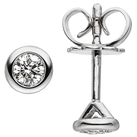 Ohrstecker 585 Gold Weißgold 2 Diamanten Brillanten Ohrringe Diamantohrstecker Unkategorisiert online kaufen