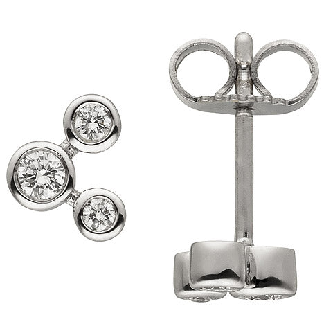 Ohrstecker 585 Gold Weißgold 6 Diamanten Brillanten Ohrringe Goldohrringe Unkategorisiert online kaufen