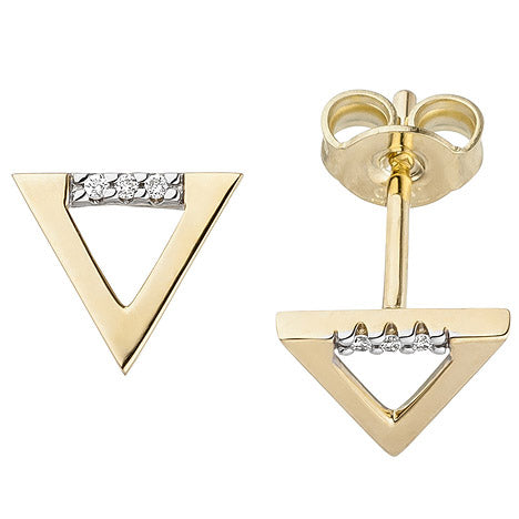 Ohrstecker Dreieck 585 Gold Gelbgold 6 Diamanten Brillanten 0 02ct. Ohrrringe Unkategorisiert online kaufen