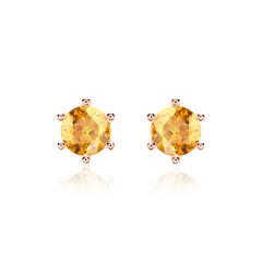 Ohrstecker für Damen aus 14 Karat Roségold mit Citrinen Unkategorisiert online kaufen