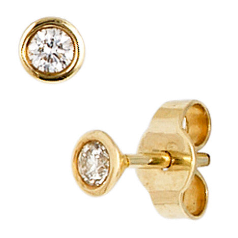 Ohrstecker rund 585 Gold Gelbgold 2 Diamanten Brillanten 0 10ct. Ohrringe Unkategorisiert online kaufen
