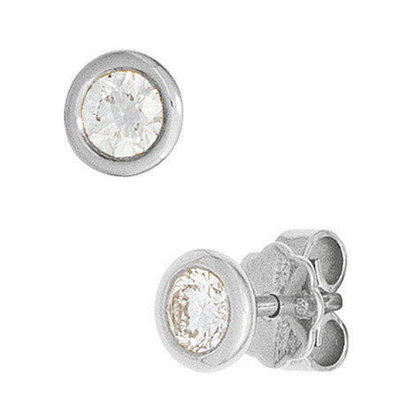 Ohrstecker rund 585 Gold Weißgold 2 Diamanten Brillanten 0 20ct. Ohrringe Unkategorisiert online kaufen