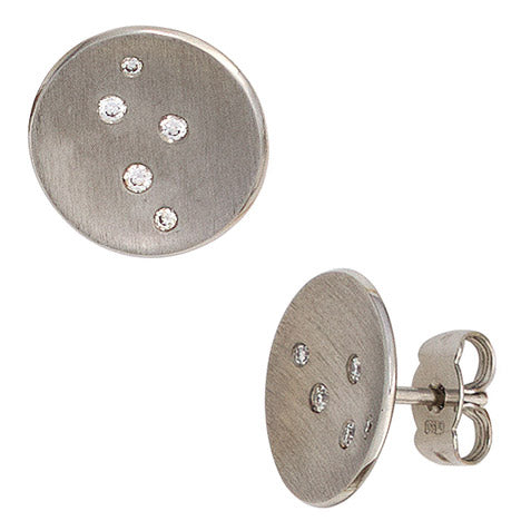 Ohrstecker rund 950 Platin matt 10 Diamanten Brillanten Ohrringe Platinohrringe Unkategorisiert online kaufen