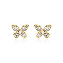 Ohrstecker Schmetterling aus Gelbgold, Lab Brillanten Unkategorisiert online kaufen