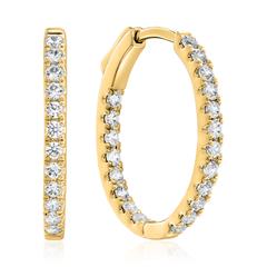 Ovale Damen Creolen aus Gelbgold mit Diamanten Unkategorisiert online kaufen