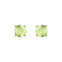 Peridot Ohrstecker für Damen aus 585er Roségold