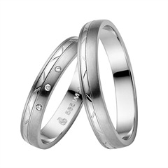 Rauschmayer Eheringe 3,5 mm Weißgold mit 3 Brillanten, 0,015 ct Unkategorisiert online kaufen