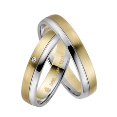 Rauschmayer Eheringe 4 mm Gelb-/Weißgold, 1 Brillant 0,01 ct Unkategorisiert online kaufen