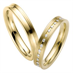 Rauschmayer Eheringe 4 mm Gelbgold, 30 Brillanten 0,3 ct Unkategorisiert online kaufen