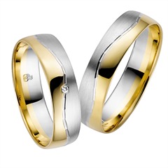 Rauschmayer Eheringe 5 mm Gelb-/Weißgold, Brillant 0,01 ct Unkategorisiert online kaufen