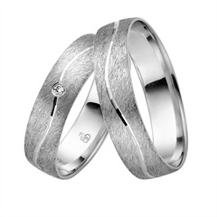 Rauschmayer Eheringe 5 mm Weißgold mit ca. 0,01 ct Brillant Unkategorisiert online kaufen