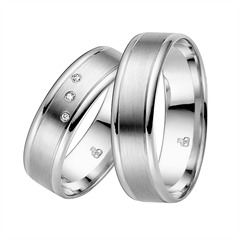 Rauschmayer Eheringe 6 mm Weißgold mit 3 Brillanten 0,015 ct Unkategorisiert online kaufen