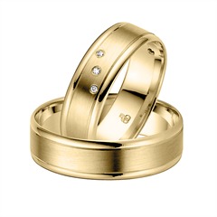 Rauschmayer Eheringe Gelbgold 6 mm – 3 Brillanten 0,015 ct W/P2 Unkategorisiert online kaufen
