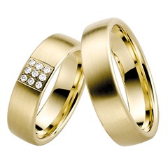 Rauschmayer Eheringpaar 6 mm Gelbgold, 9 Brillanten ca. 0,135 ct SI/W Unkategorisiert online kaufen