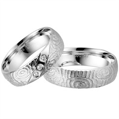 Rauschmayer Elements 2 Trauringe Weißgold 6 mm, 3 Brillanten 0,06 ct Unkategorisiert online kaufen