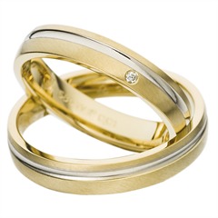 Rauschmayer Elements Eheringe Gelb-/Weißgold 4 mm, Brillant ca. 0,01 ct Unkategorisiert online kaufen
