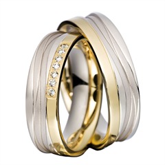 Rauschmayer Elements Trauringe 6 mm aus 585 Weiß-/Gelbgold mit 7 Brillanten 0,07 ct SI/W Unkategorisiert online kaufen