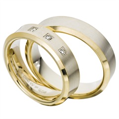 Rauschmayer Elements Trauringe 6 mm Weiß-/Gelbgold, 3 Brillanten 0,06 ct Unkategorisiert online kaufen