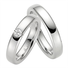 Rauschmayer Memories Eheringe Weißgold 4,5 mm, Brillant 0,15 ct Unkategorisiert online kaufen