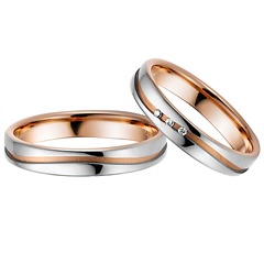 Rauschmayer Trauringe 4 mm, 585 Rosé-/Weißgold, 3 Brillanten 0,03 ct Unkategorisiert online kaufen