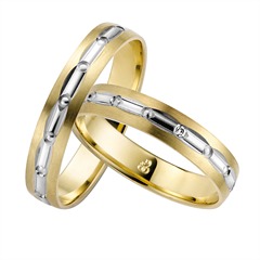 Rauschmayer Trauringe 4 mm Gelb-/Weißgold, Brillant 0,01 ct Unkategorisiert online kaufen