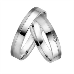 Rauschmayer Trauringe 4 mm Weißgold, 1 Brillant ca. 0,01 ct Unkategorisiert online kaufen