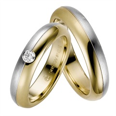 Rauschmayer Trauringe 5 mm Gelb-/Weißgold mit ca. 0,01 ct Brillant Unkategorisiert online kaufen