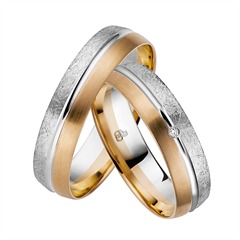 Rauschmayer Trauringe 5 mm Rosé-/Weißgold, 0,01 ct Unkategorisiert online kaufen