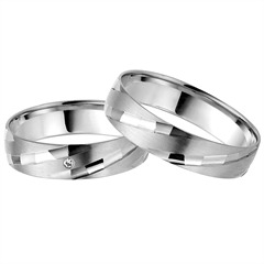 Rauschmayer Trauringe 5 mm Weißgold, 1 Brillant 0,01 ct Unkategorisiert online kaufen