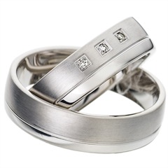 Rauschmayer Trauringe 6 mm Weißgold – 3 Brillanten 0,06 ct Unkategorisiert online kaufen