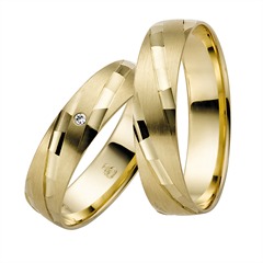 Rauschmayer Trauringe aus Gelbgold 5 mm mit Brillant 0,01 ct Unkategorisiert online kaufen