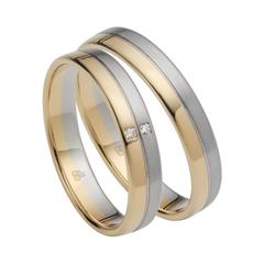 Rauschmayer Trauringe Gelb-/Weißgold, 2 Brillanten 0,02 ct Unkategorisiert online kaufen