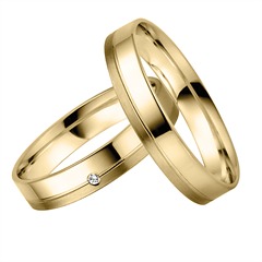 Rauschmayer Trauringe Gelbgold 4 mm mit 0,01 ct Brillant Unkategorisiert online kaufen