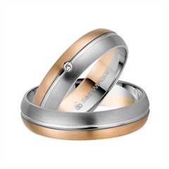 Rauschmayer Trauringe Pair 2, Rosé-/Weißgold, 5 mm, 0,02 ct Unkategorisiert online kaufen Rauschmayer Trauringe Pair 2, Rosé-/Weißgold, 5 mm, 0,02 ct Unkategorisiert online kaufen