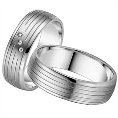 Rauschmayer Weißgold-Trauringe 6 mm, 3 Brillanten ca. 0,015 ct Unkategorisiert online kaufen
