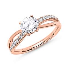 Ring 585er Roségold mit Brillanten