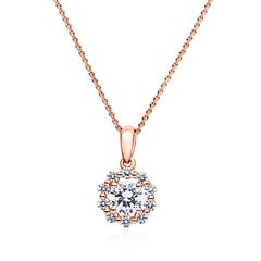 Roségoldene Diamantkette mit Anhänger, lab grown Unkategorisiert online kaufen