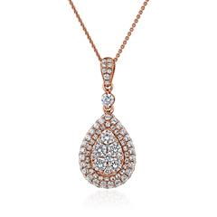 Roségoldene Diamantkette mit Tropfenanhänger, lab grown Unkategorisiert online kaufen