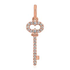 Roségoldener Anhänger Schlüssel mit lab grown Diamanten Unkategorisiert online kaufen