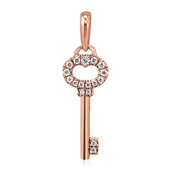 Roségoldener Anhänger Schlüssel mit lab grown Diamanten Unkategorisiert online kaufen