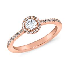 Roségoldener Halo-Ring, lab grown Diamanten Unkategorisiert online kaufen