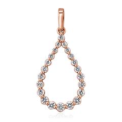 Roségoldener Tropfenanhänger mit lab grown Diamanten Unkategorisiert online kaufen