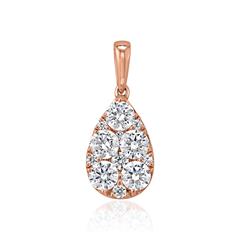 Roségoldener Tropfenanhänger mit lab grown Diamanten Unkategorisiert online kaufen