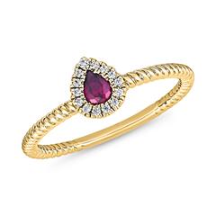 Rubin Ring für Damen aus Gold mit lab-grown Diamanten Unkategorisiert online kaufen