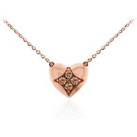 SI1 Argyle-Rose de France-Brillant-Goldhalskette (Annette)
