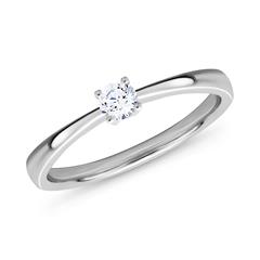 Solitärring 18K Weißgold lab-grown Brillant, 0,15 ct. Unkategorisiert online kaufen