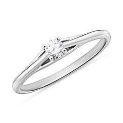 Solitärring aus 18-karätigem Weißgold mit Diamant Unkategorisiert online kaufen